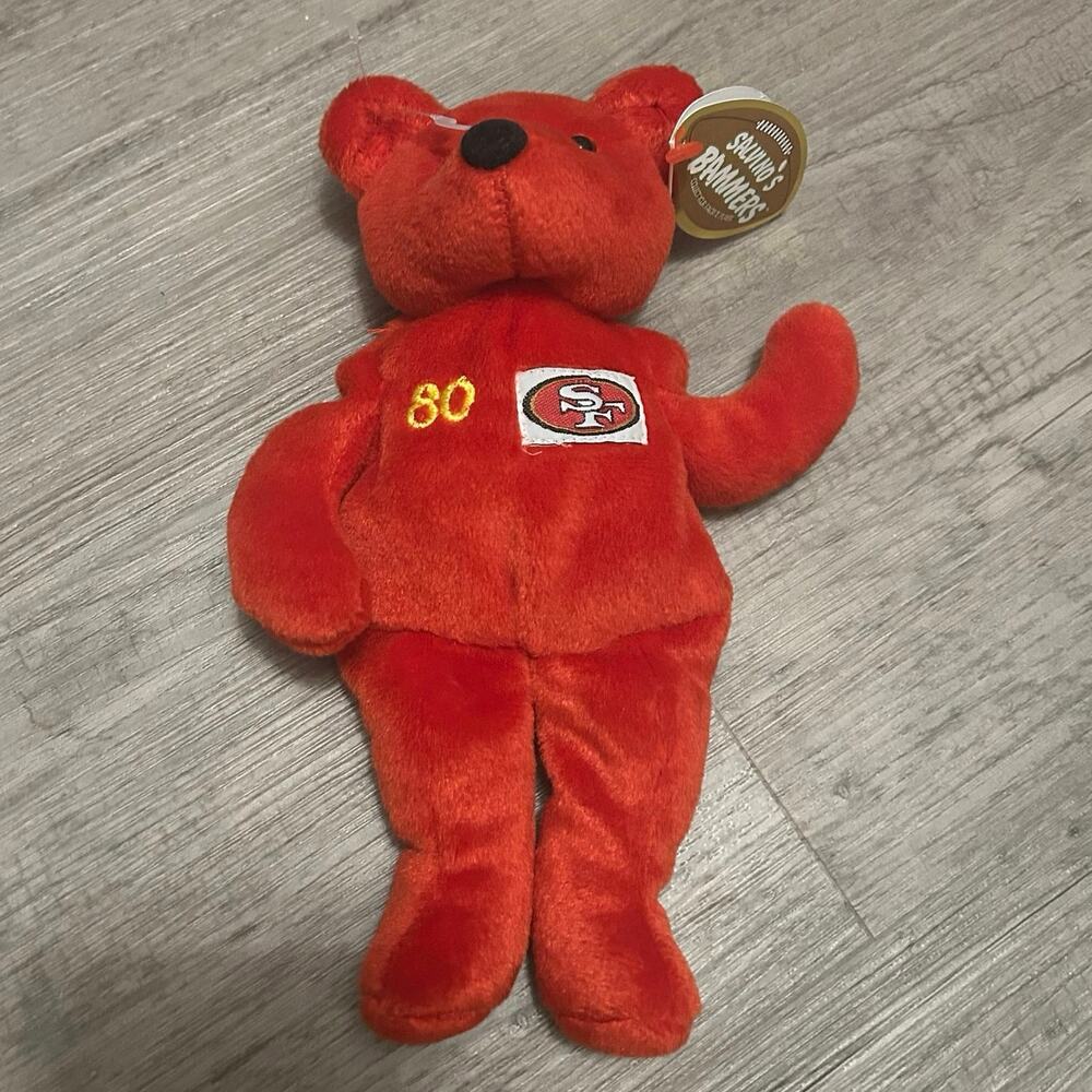 Jerry Rice #80 Salvino’s Bammers 9” Bean Bag Plush Bear 49ers NFL NWT 1999